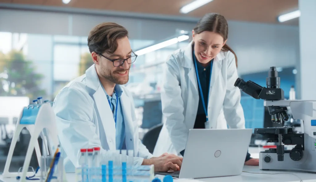 Scientists Working Together on a Research Project